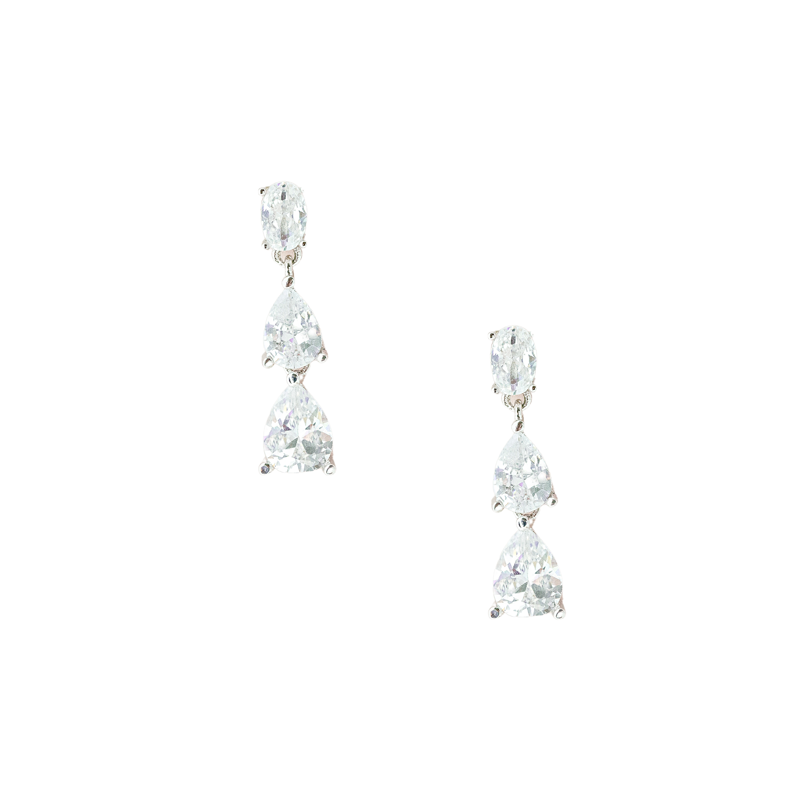 ALBA - Dainty cz teadrop earrings