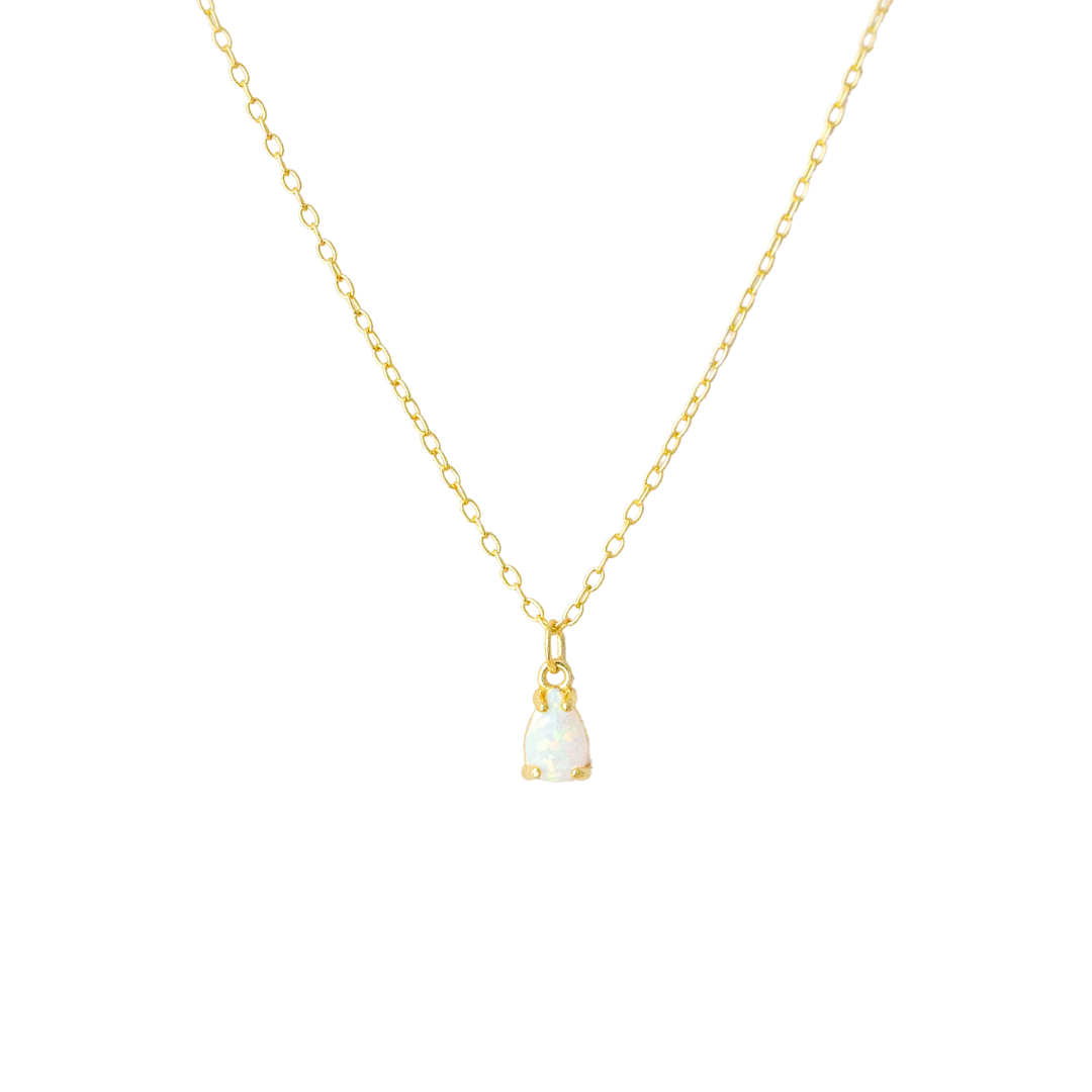 FIA // Dainty tiny opal necklace