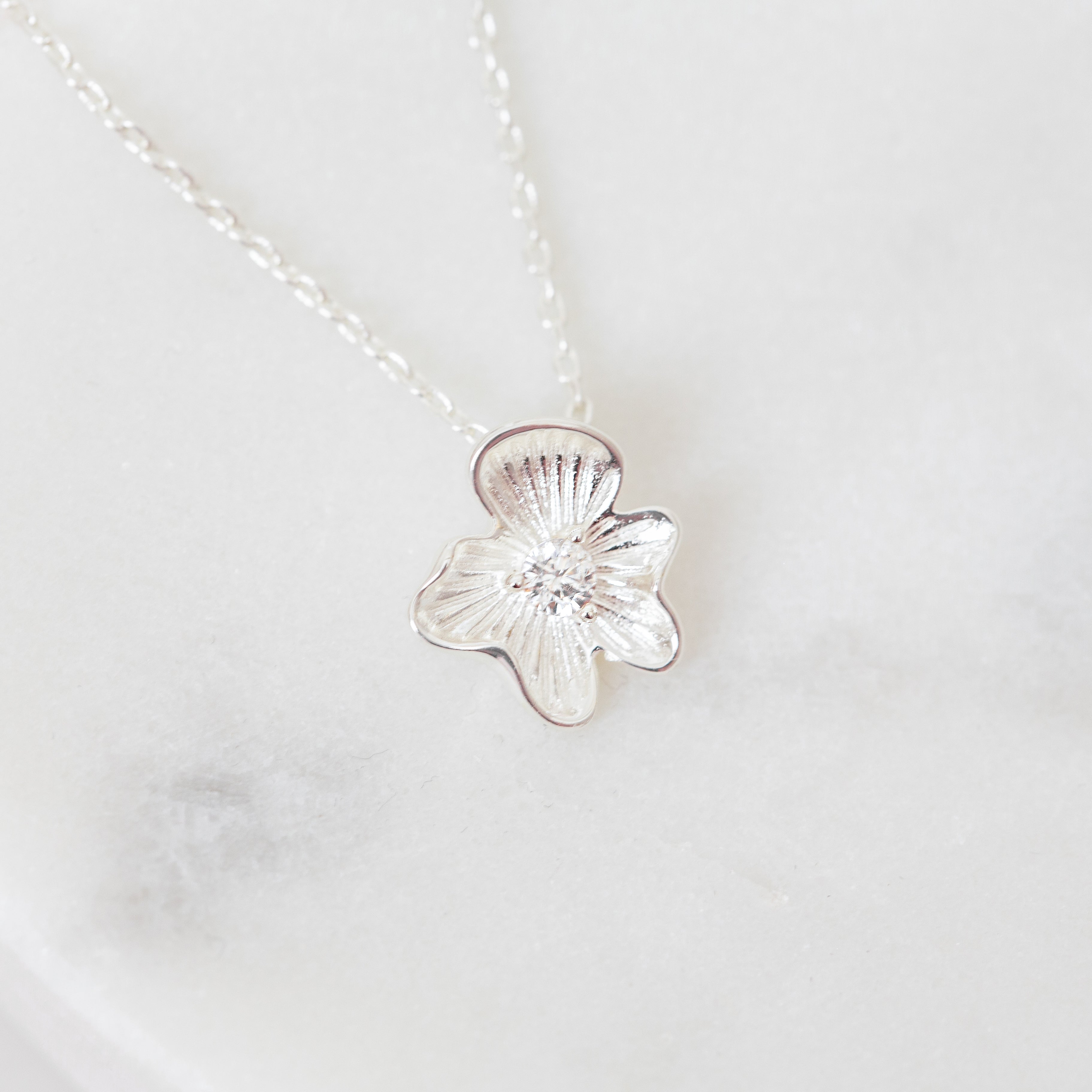 HANA Necklace // Floral crystal wedding necklace