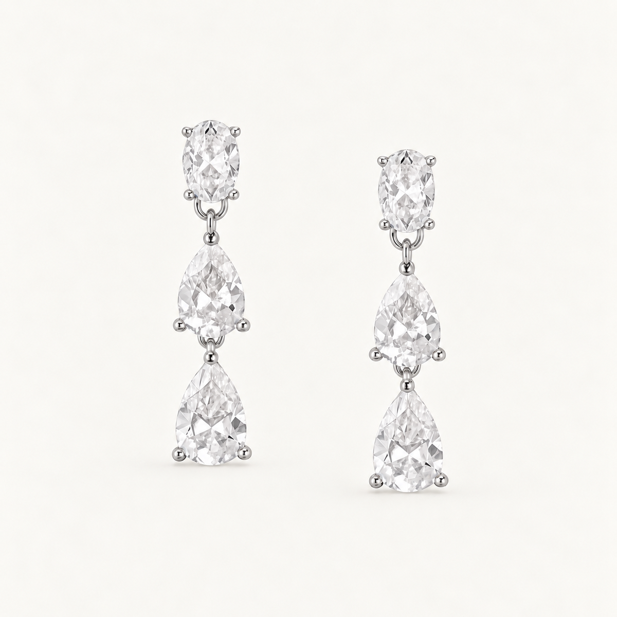 Alba teadrop earrings - Silver