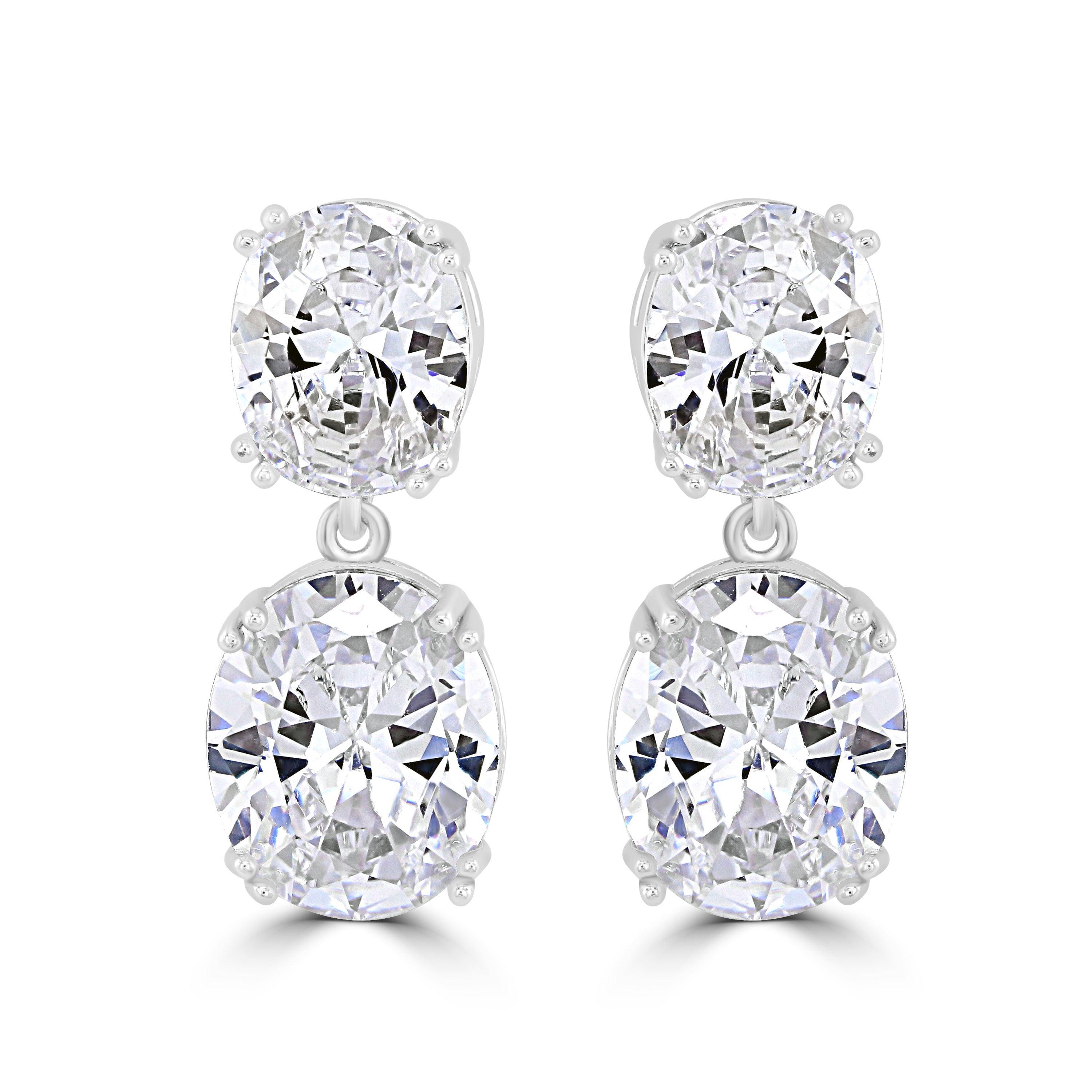 NATALIA // Silver cubic zirconia earrings