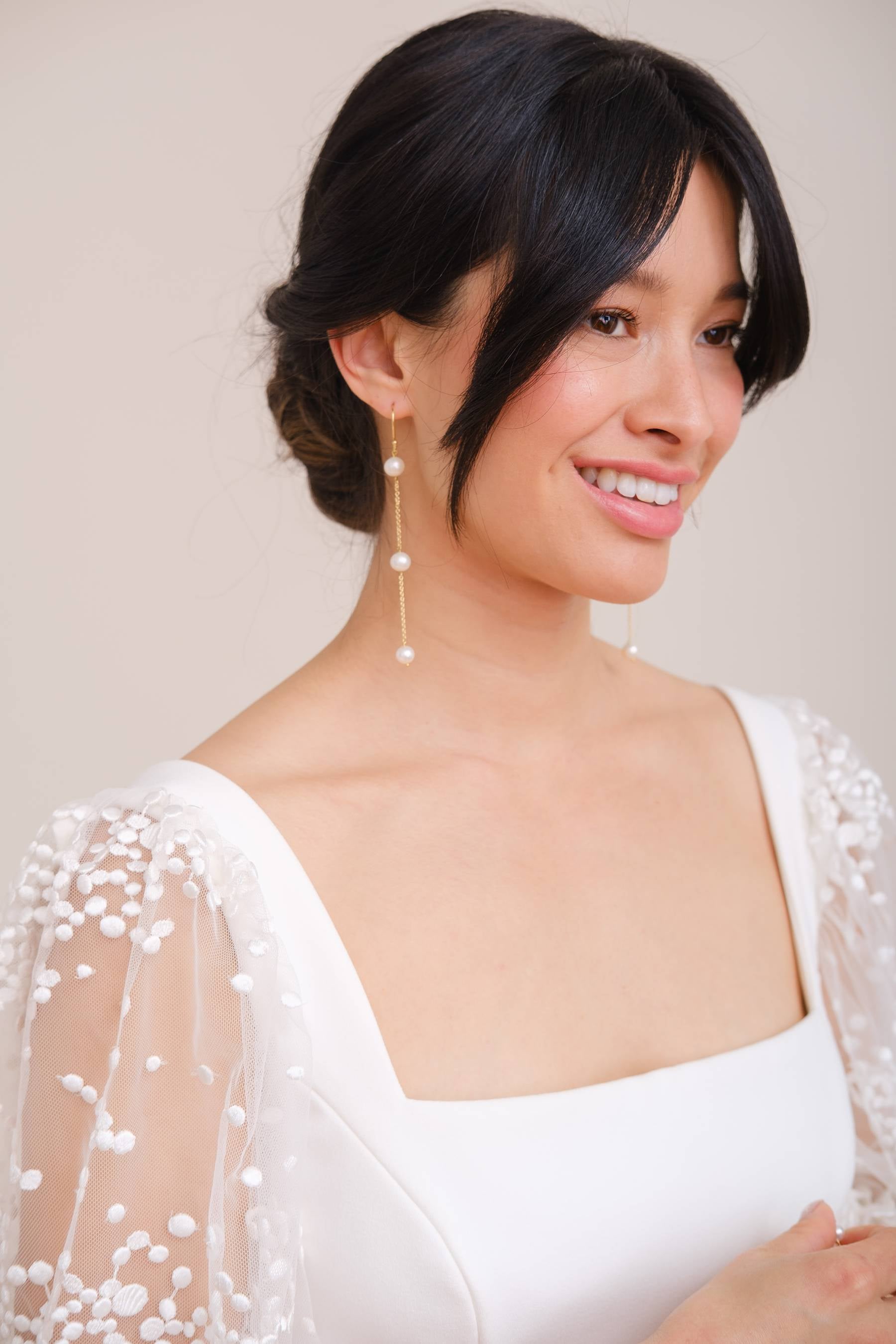 ZARA // Pearl drop earrings