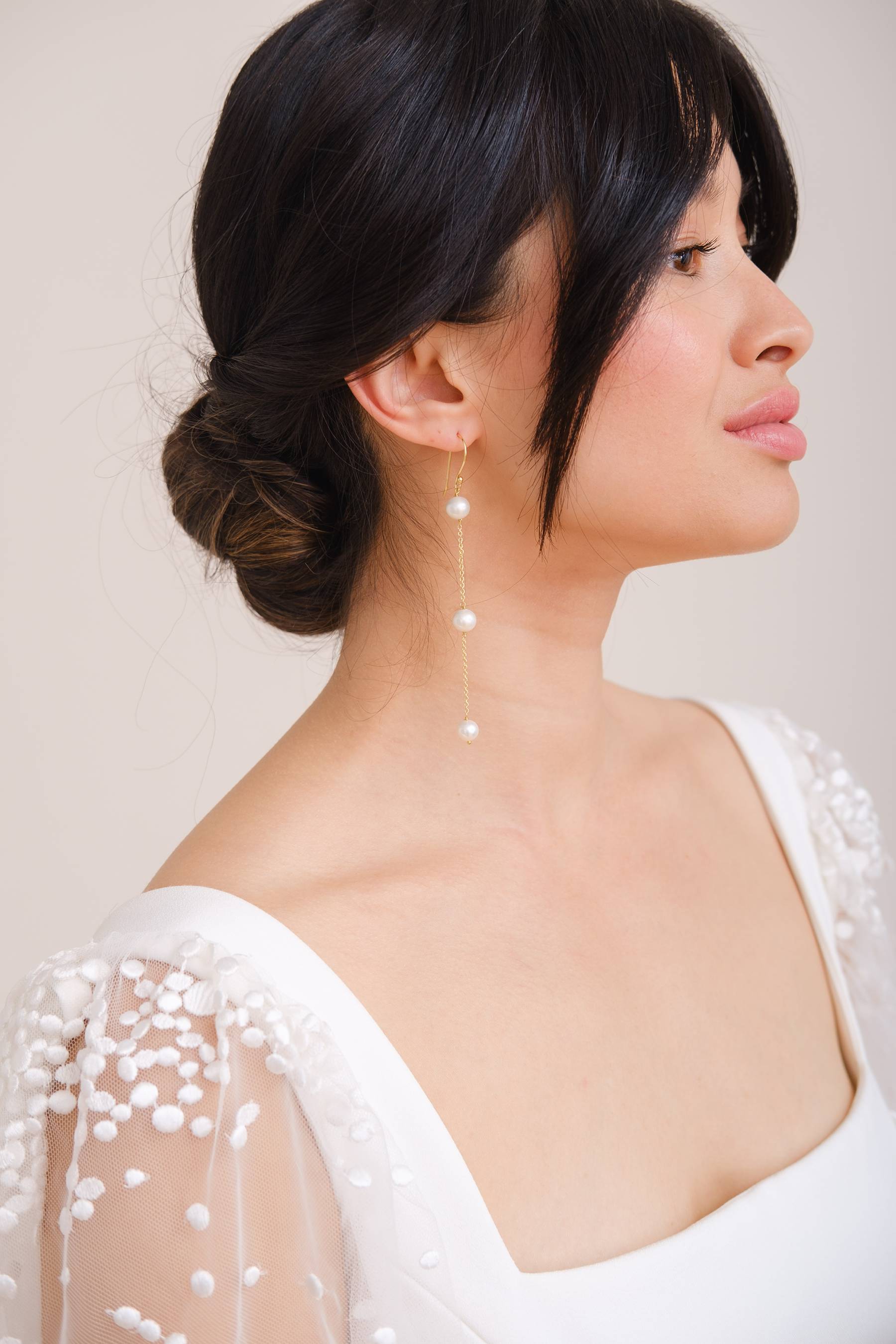 ZARA // Pearl drop earrings