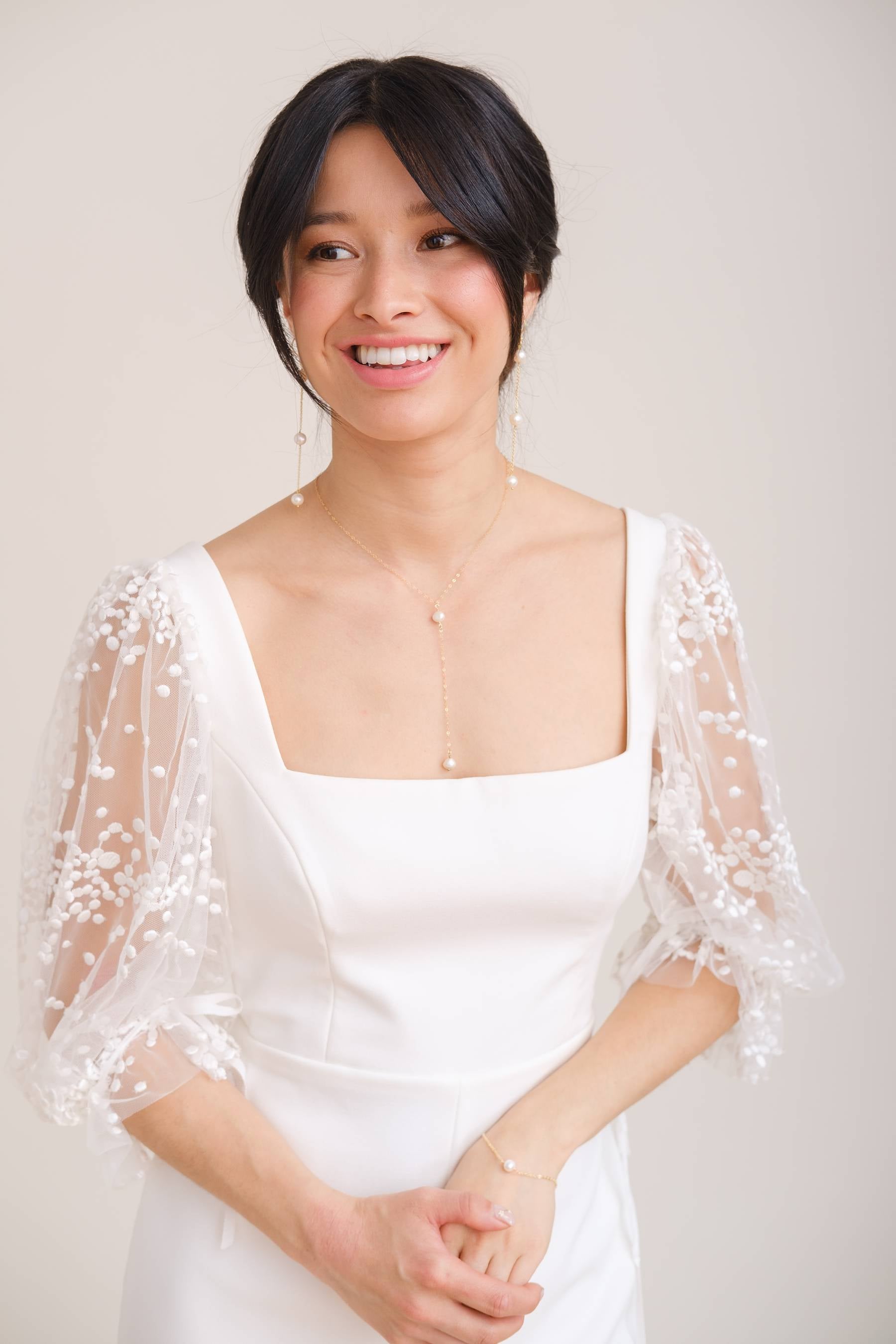 ZARA // Pearl drop earrings