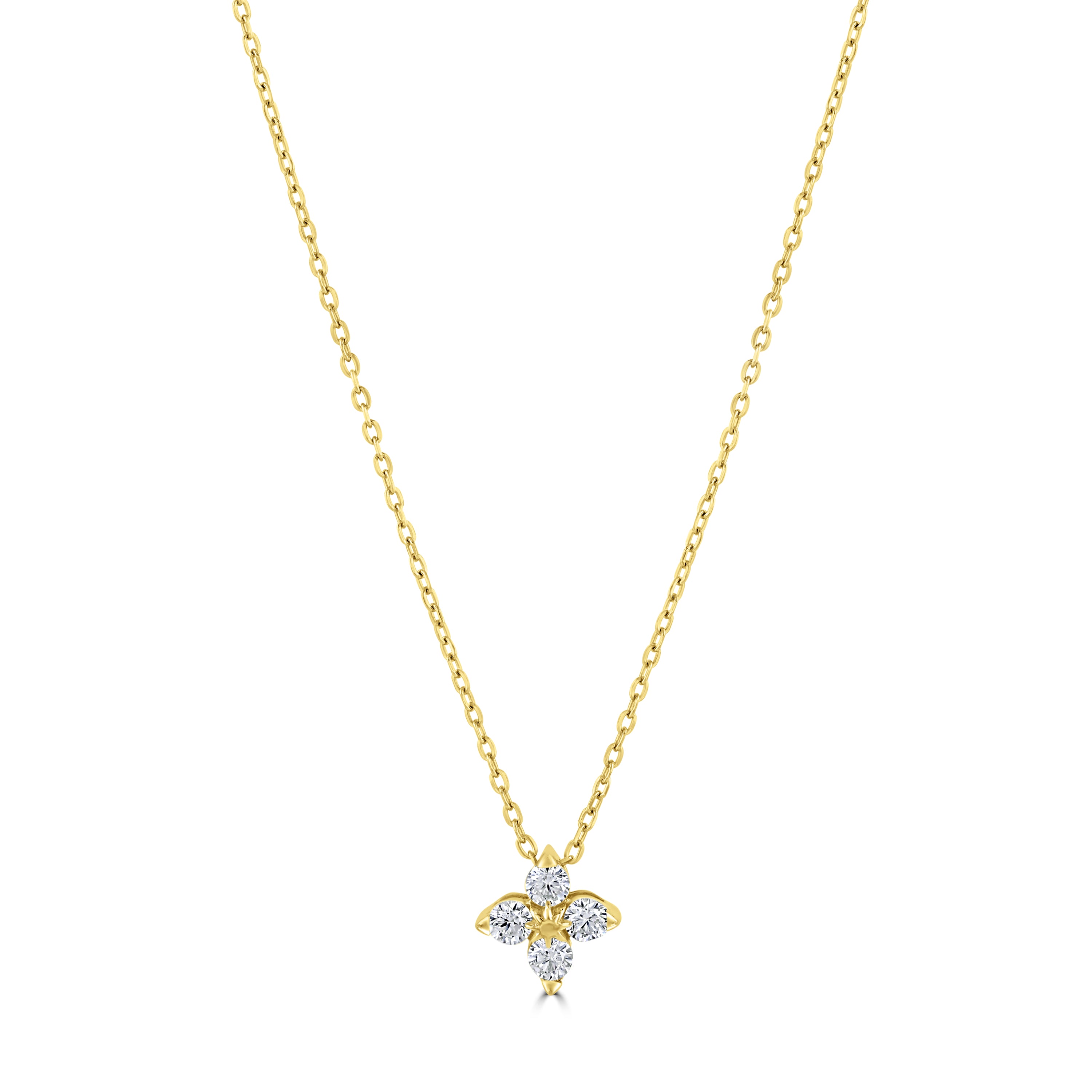 CHLOE // Dainty silver floral necklace