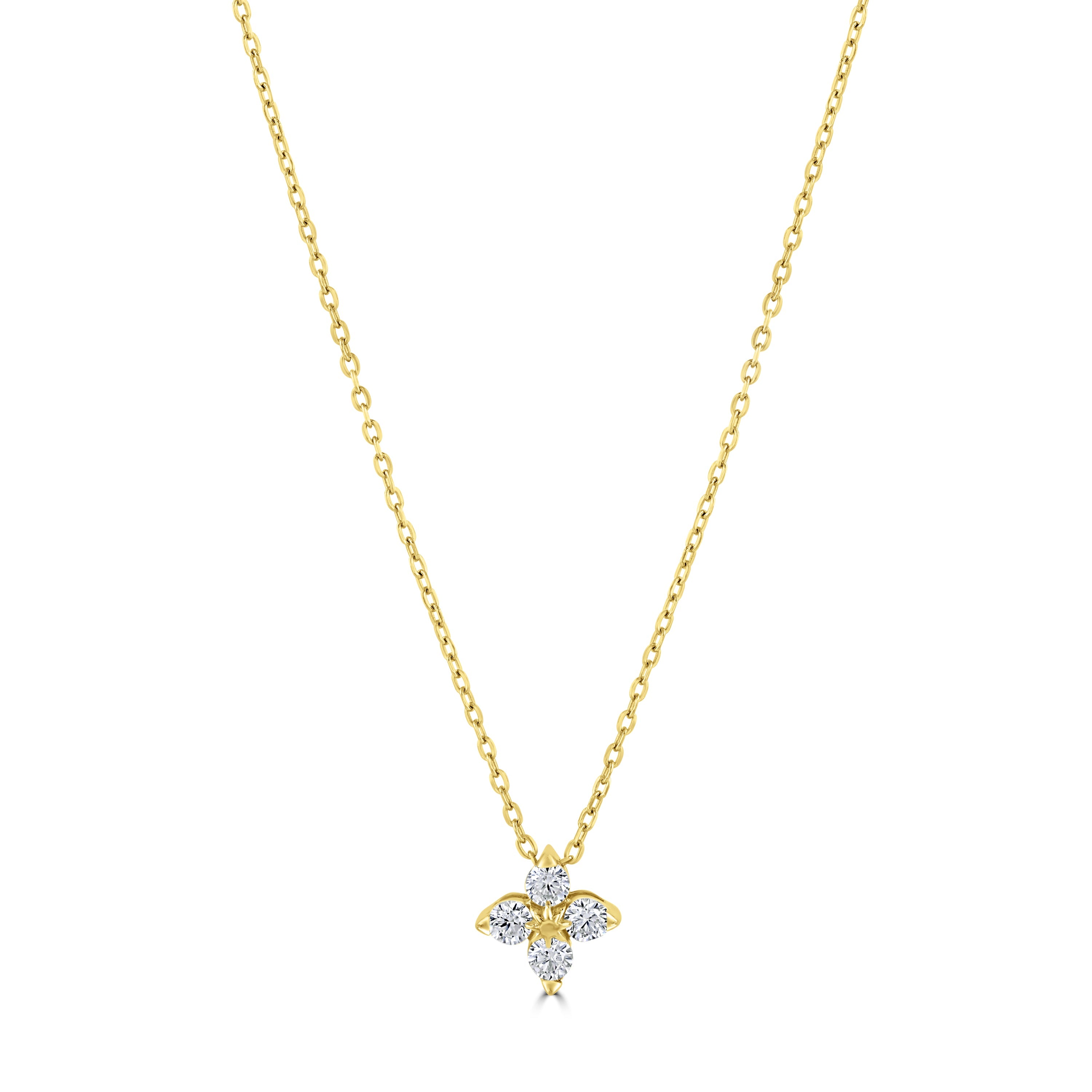 CHLOE // Gold dainty gold floral necklace