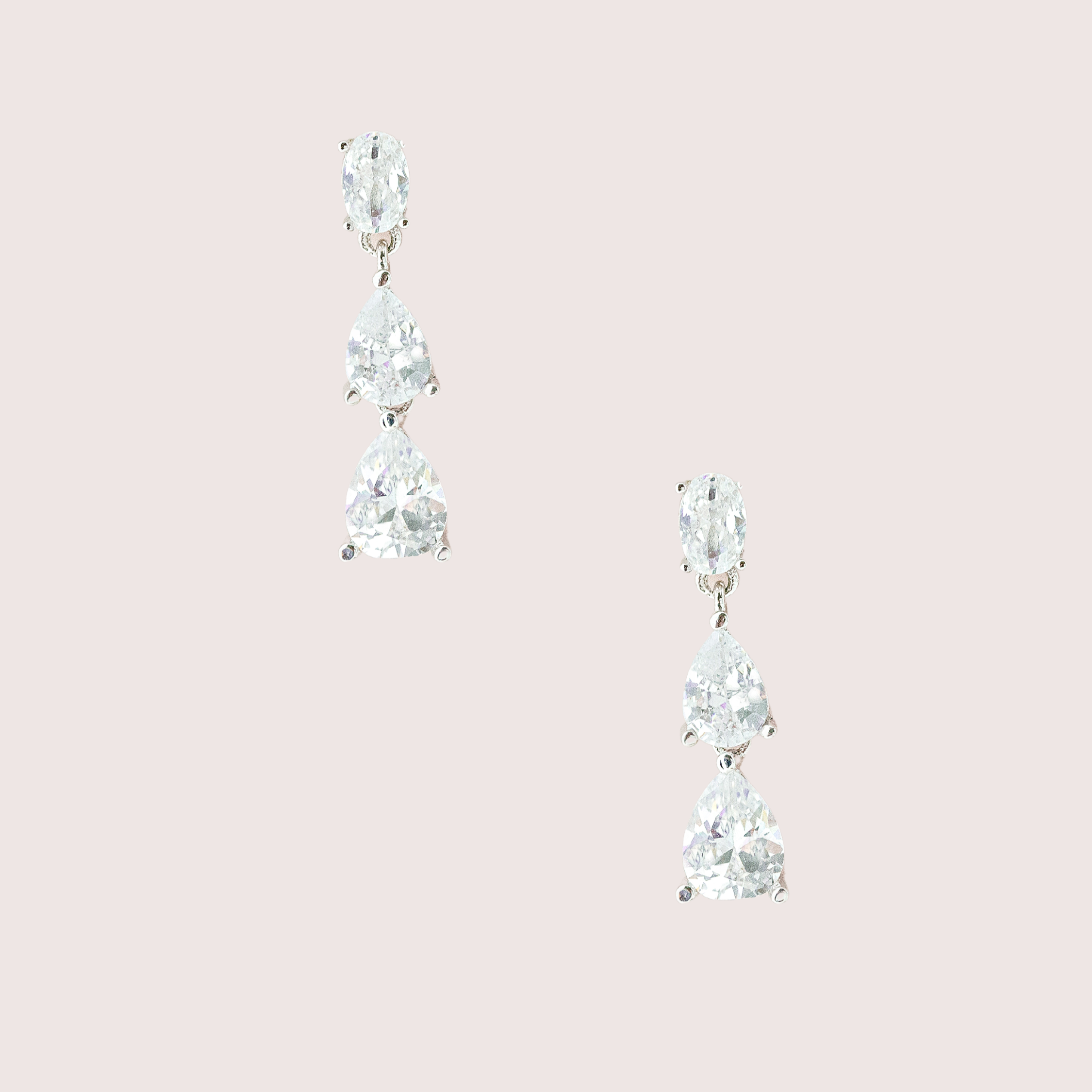 ALBA // Dainty cz teadrop earrings