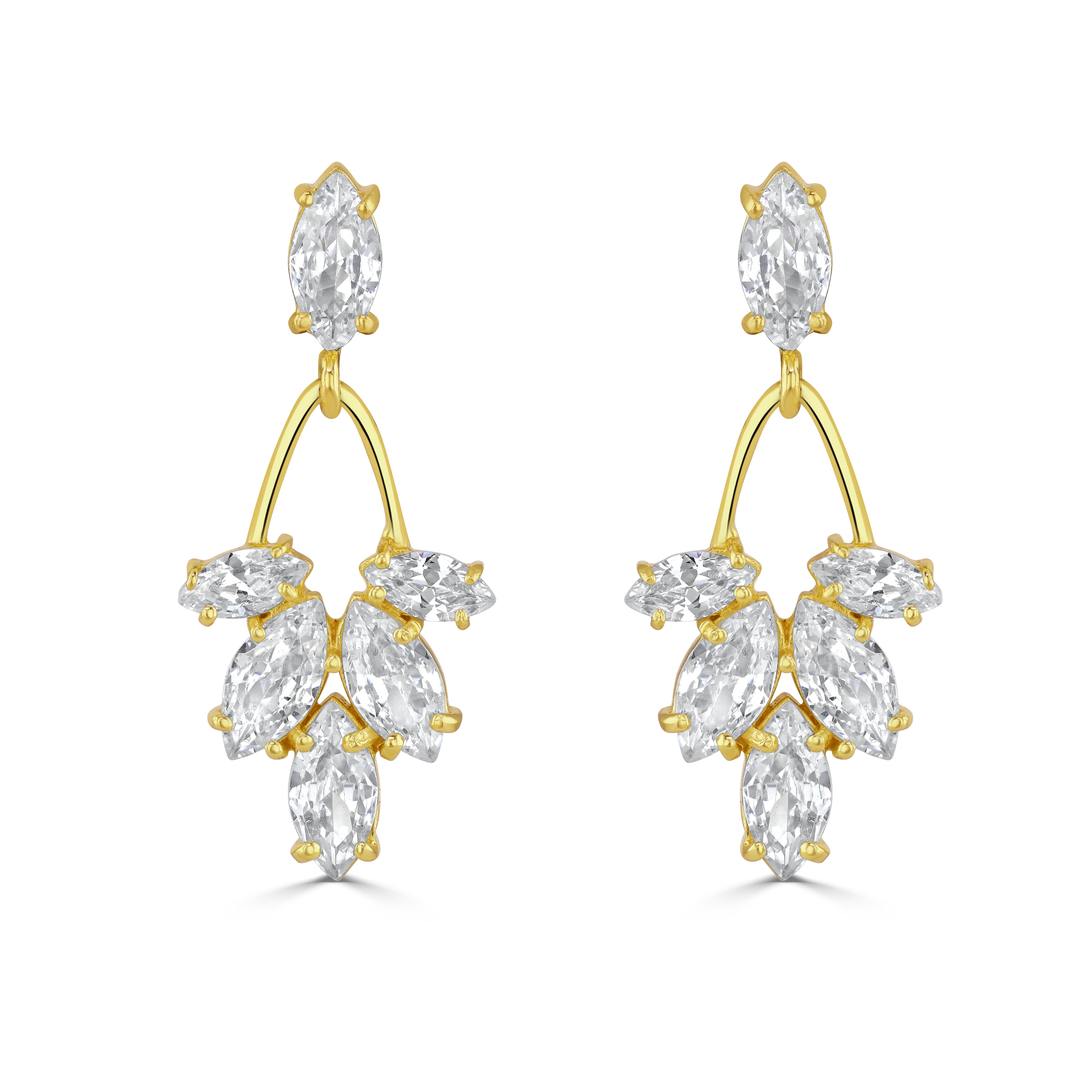 ANNA // Gold Crystal drop earrings