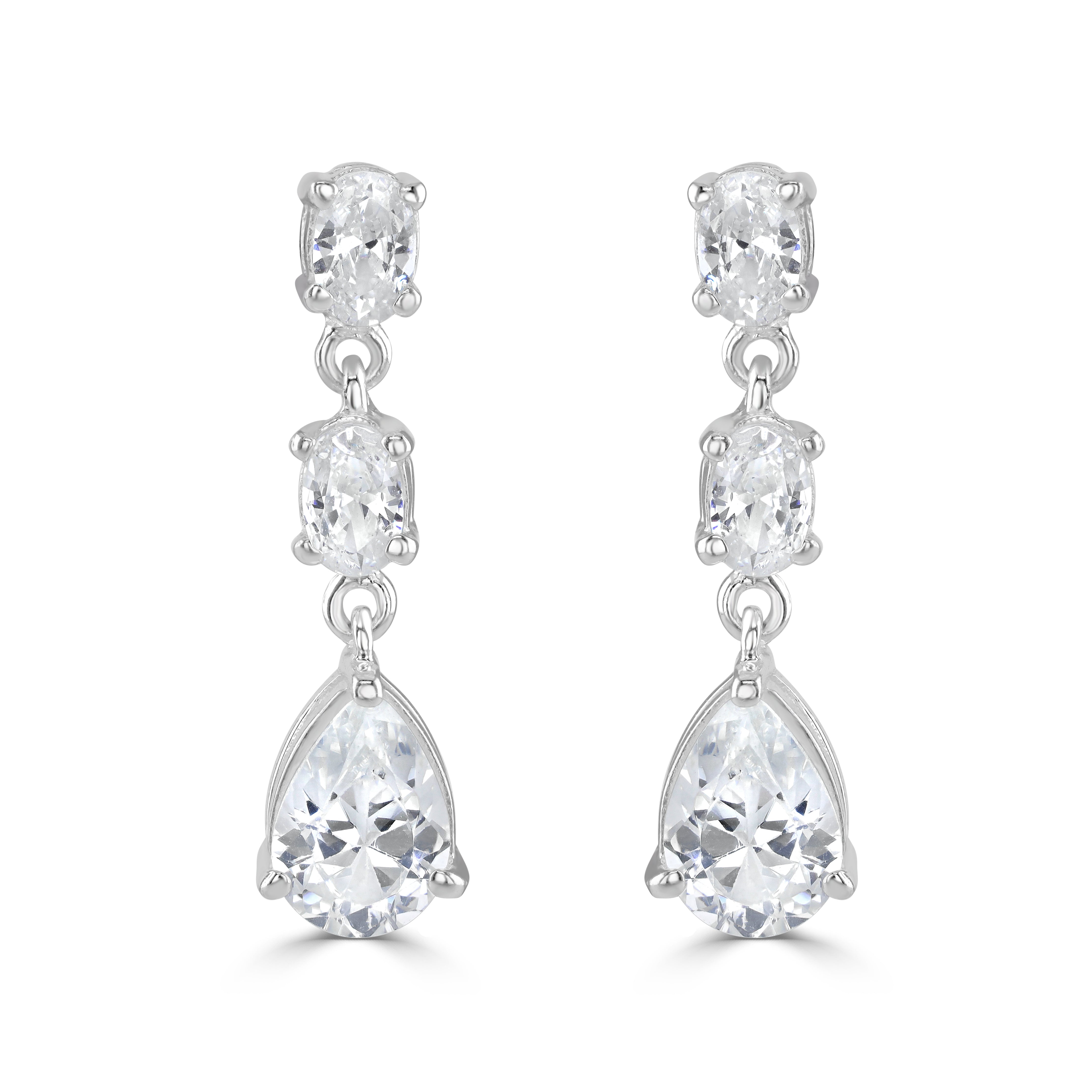 FRANKIE // Cubic zirconia drop earrings