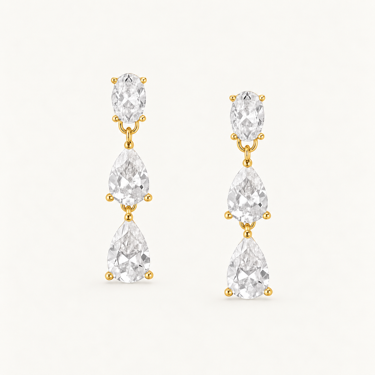 Alba teadrop earrings - Gold