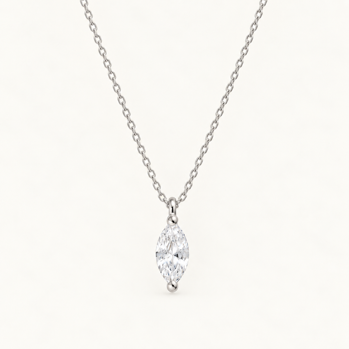 Marquise necklace - silver