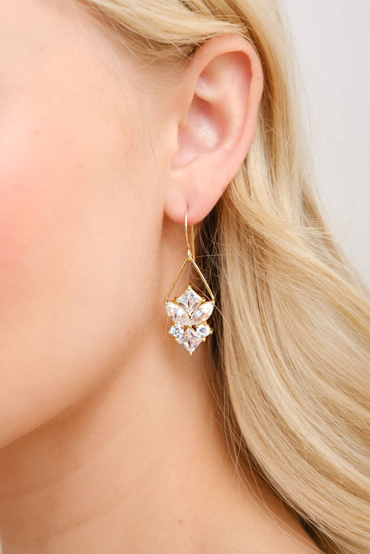 RIVER // Contemporary crystal drop earrings