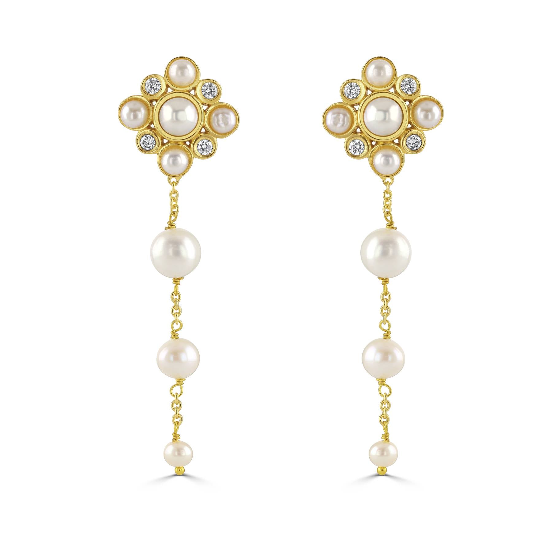 JOSIE // Bridal pearl drop earrings