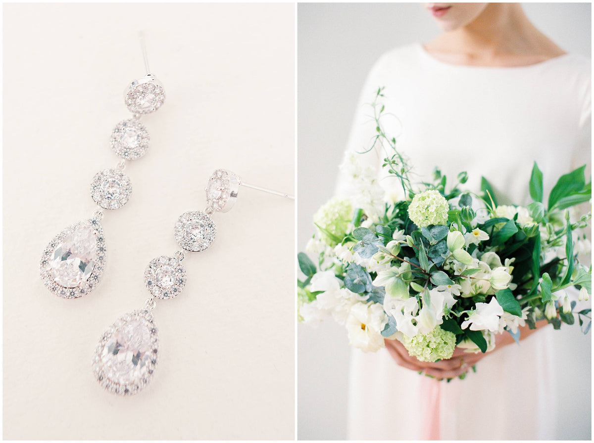 FLORENCE // Statement bridal drop earrings