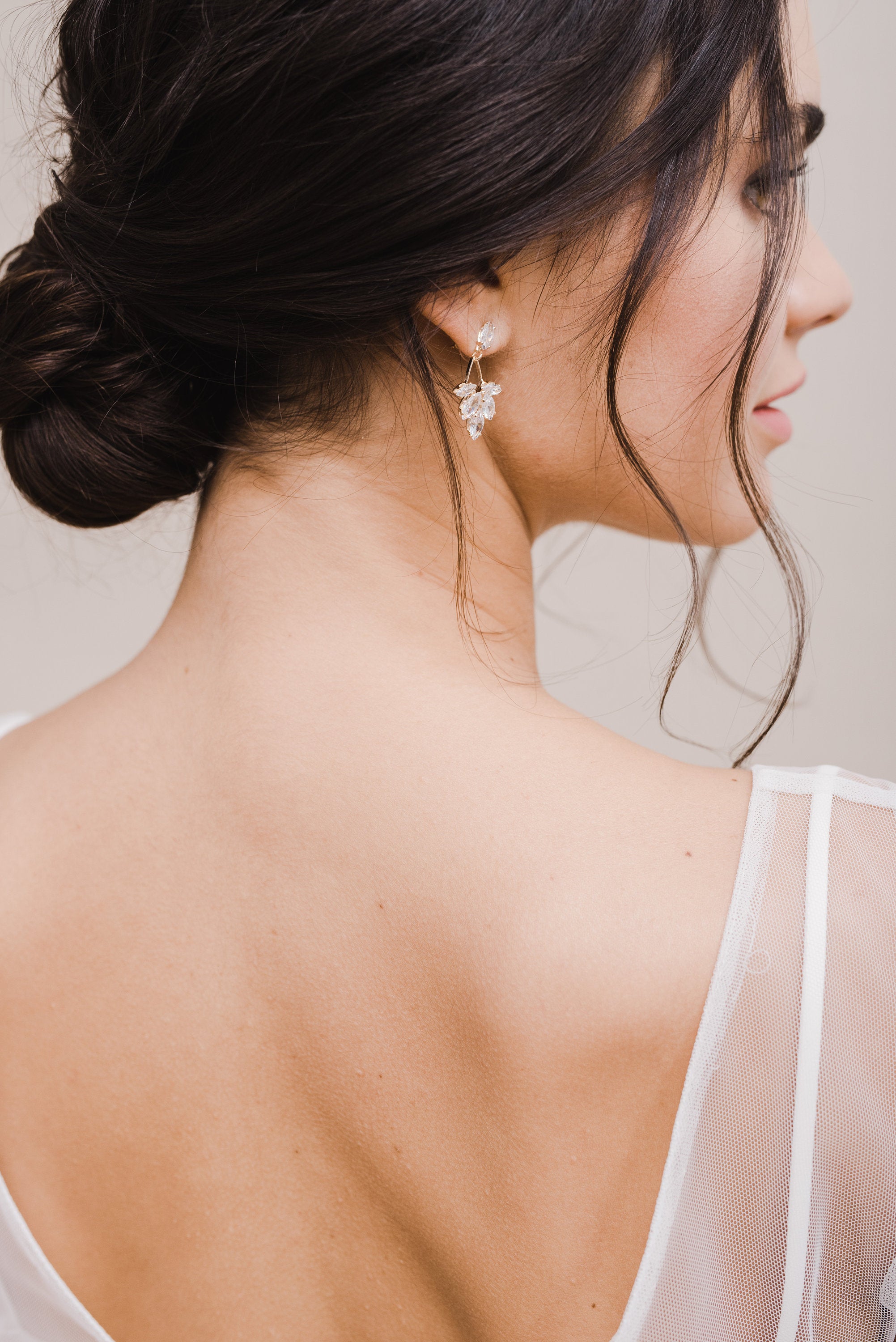 ANNA // Gold Crystal drop earrings