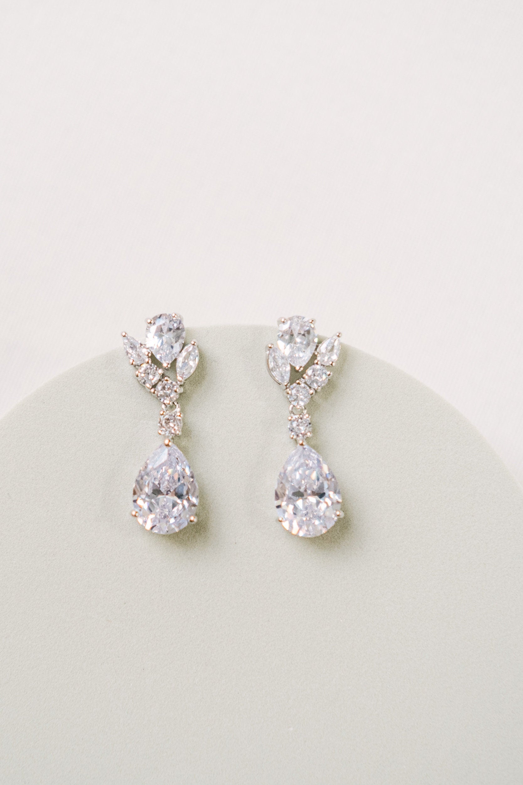 CAPRI // Silver cz earrings
