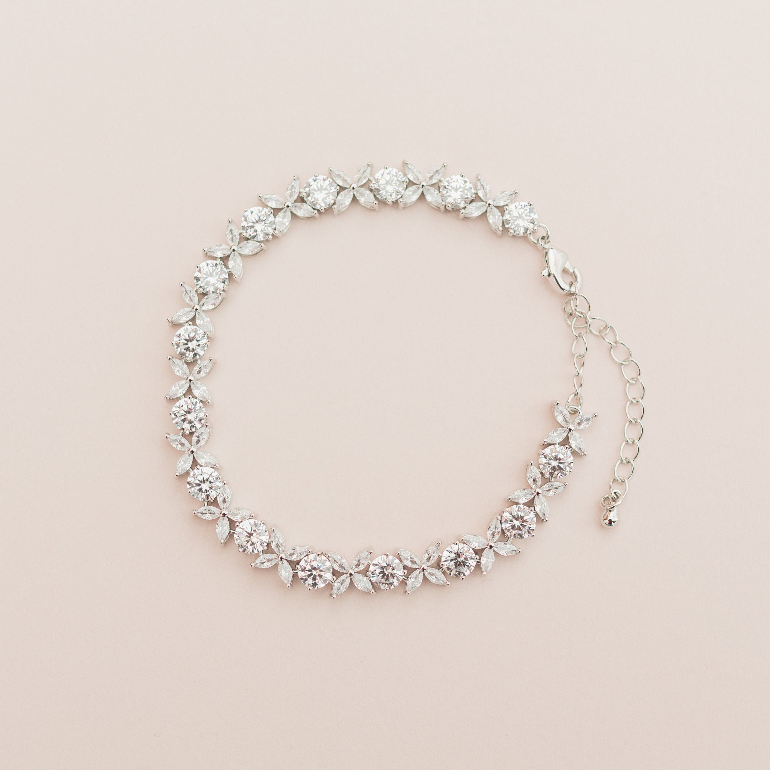 BELLA // Silver bridal bracelet